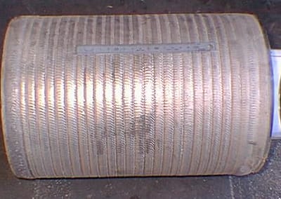 Tungsten carbide PTA weld overlayed pump sleeve