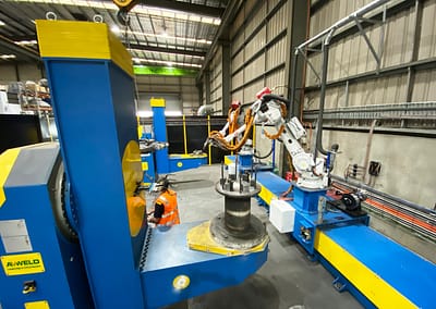 Avweld Twin robot automated MIG welding cell